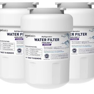 Amazon Basics Replacement GE MWF Refrigerator Water Filter for Filtration 3 pack